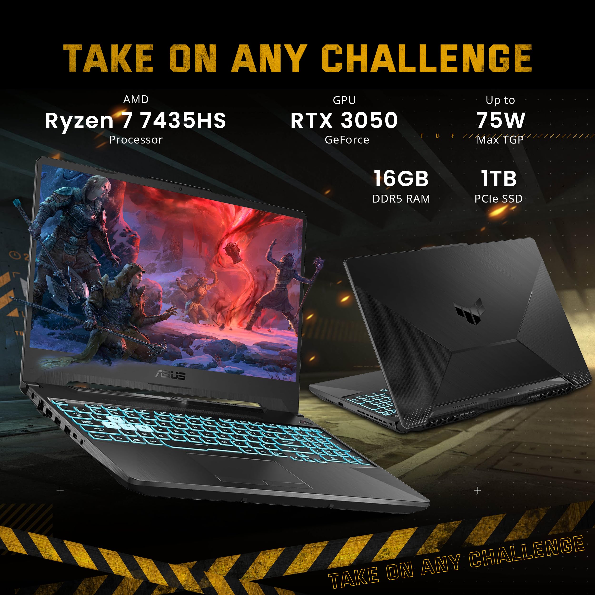 ASUS TUF A15 Gaming Laptop - Ryzen 7, RTX 3050, 144Hz for Pro Gaming & Work