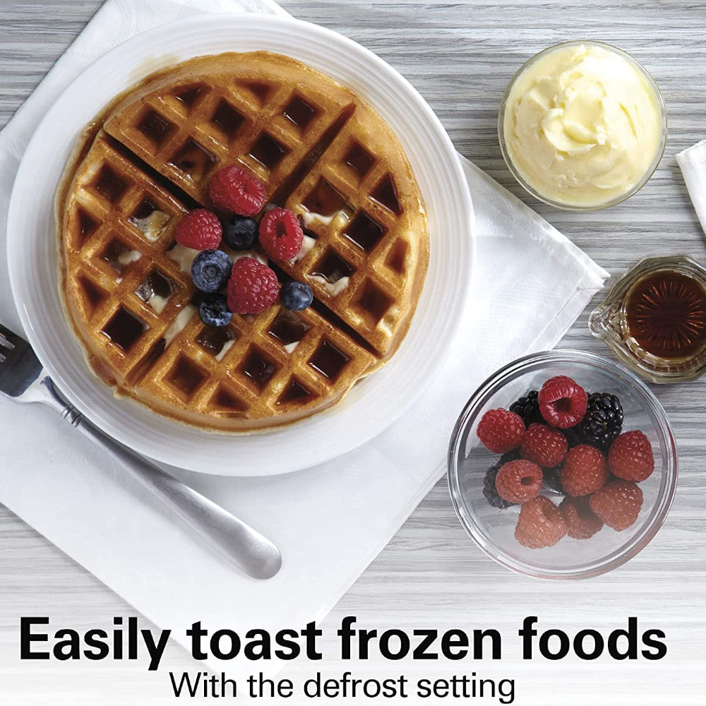 Hamilton Beach Extra Wide 4-Slot Toaster with Defrost & Bagel Functions (Model 24633C) - Perfect for Breakfast, Bagels & Frozen Foods