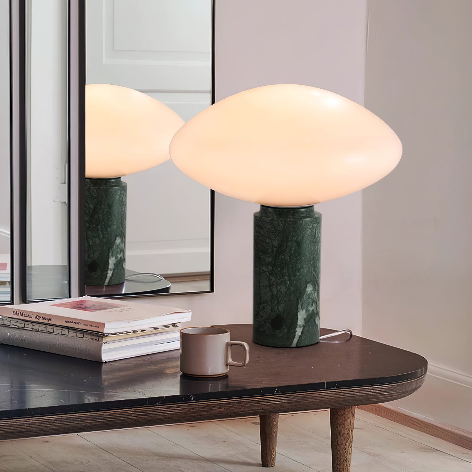 Modern Mist Table Lamp - Soft Glow LED Night Light for Bedroom, Living Room, or Office - Perfect for Reading, Relaxing, and Creating Cozy Ambiance