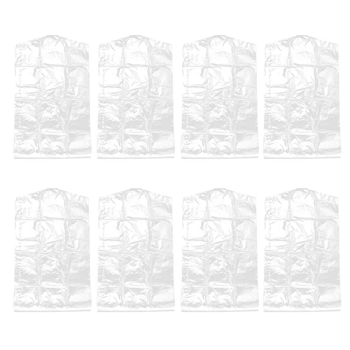 Cabilock 30-Pack 60x150cm Clear Plastic Garment Bags - Disposable Dustproof Clothing Covers for Home, Shop & Outdoor Storage | Wardrobe Organizer, Travel Clothes Protector