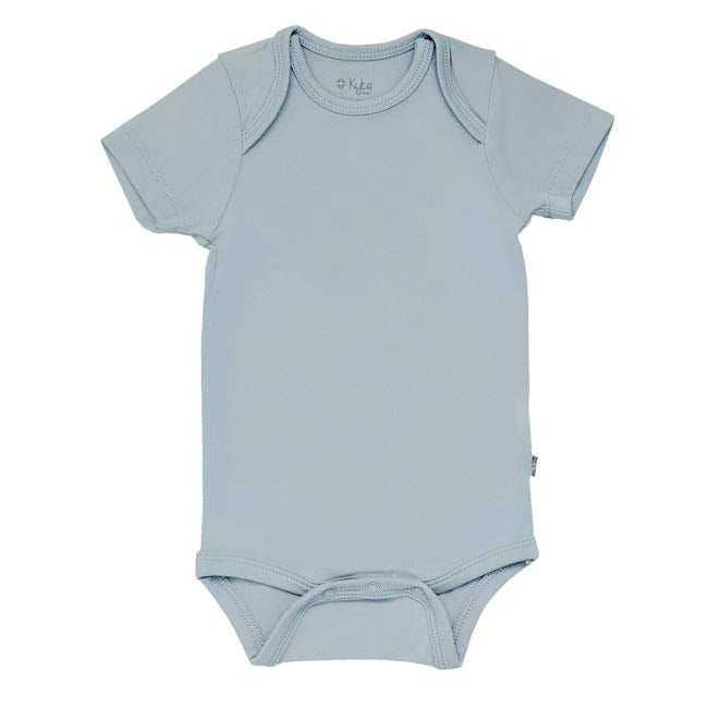 Kyte Baby Organic Cotton Short Sleeve Bodysuit - Soft Baby Onesie for Boys & Girls | Perfect for Playtime, Daycare & Comfortable Everyday Wear (Fog Color)