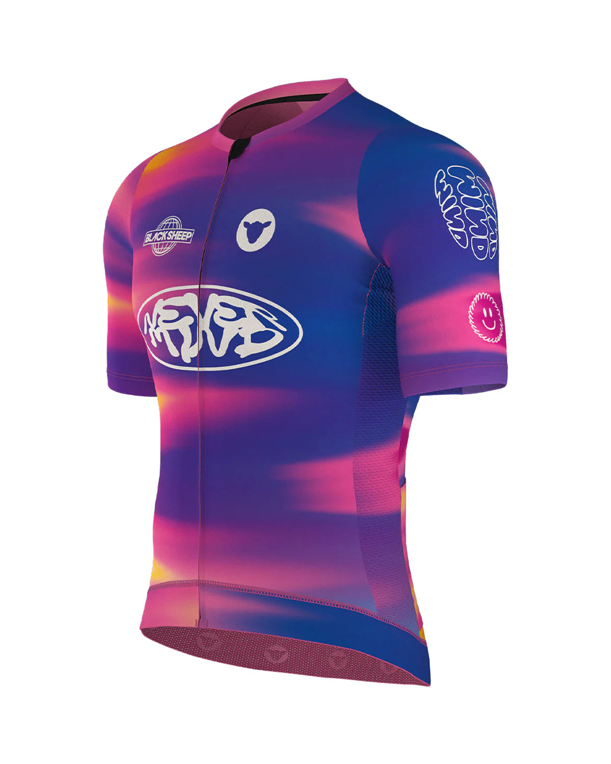 Black Sheep Men's Team SS Jersey - Breathable & Lightweight Performance Shirt for Cycling, Running & Gym Workouts