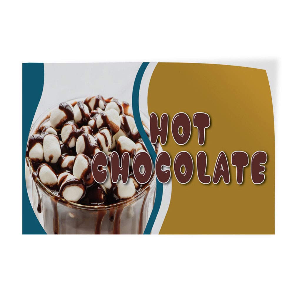 Premium Hot Chocolate Vinyl Decal Sticker - 8 Inch Indoor Store Sign - Perfect for Coffee Shops, Cafés & Retail Stores
