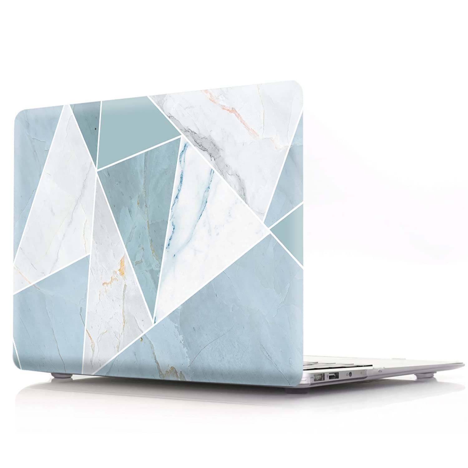 IVY Geometric Marble Hard Shell Case for MacBook Pro Retina 15 (2012-2015, Model A1398) with Keyboard Cover - Stylish Protection for Work, Travel & College