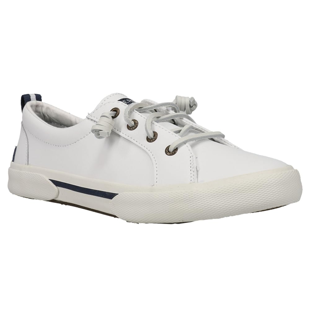 Sperry Women's Pier Wave LTT Lace-Up Sneakers - White Casual Shoes for Walking, Boating & Everyday Wear