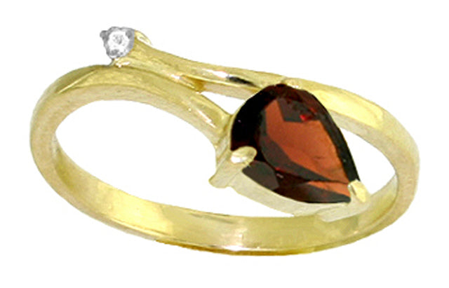 0.83 Carat 14K Solid White Gold Garnet Diamond Ring - Elegant Sunshine-Inspired Jewelry for Engagement, Anniversary & Special Occasions