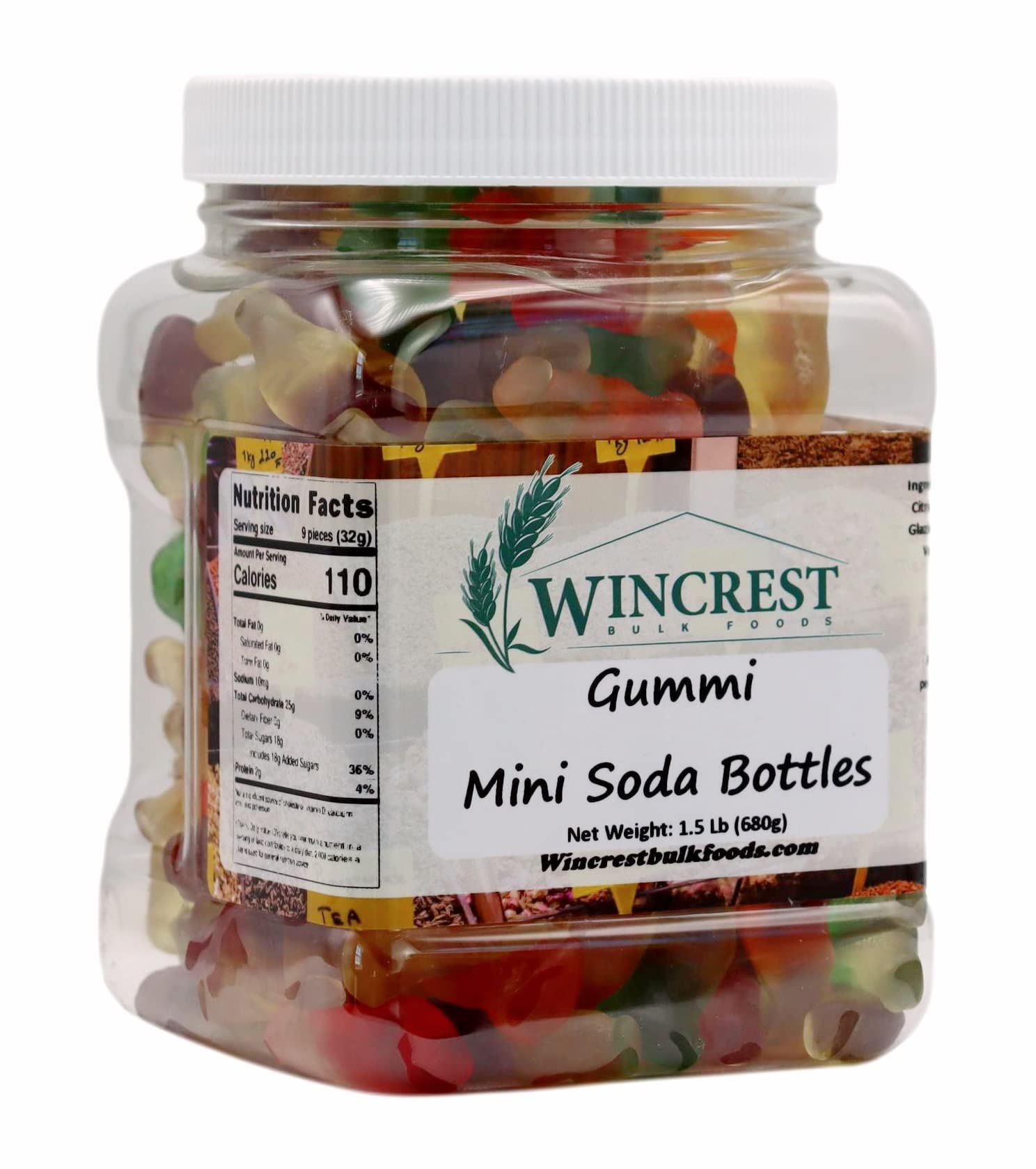 Delicious Gummi Mini Soda Bottles Candy - 1.5 Lb Bulk Tub | Sweet & Chewy Gummy Treats for Parties, Movie Nights & Snacking
