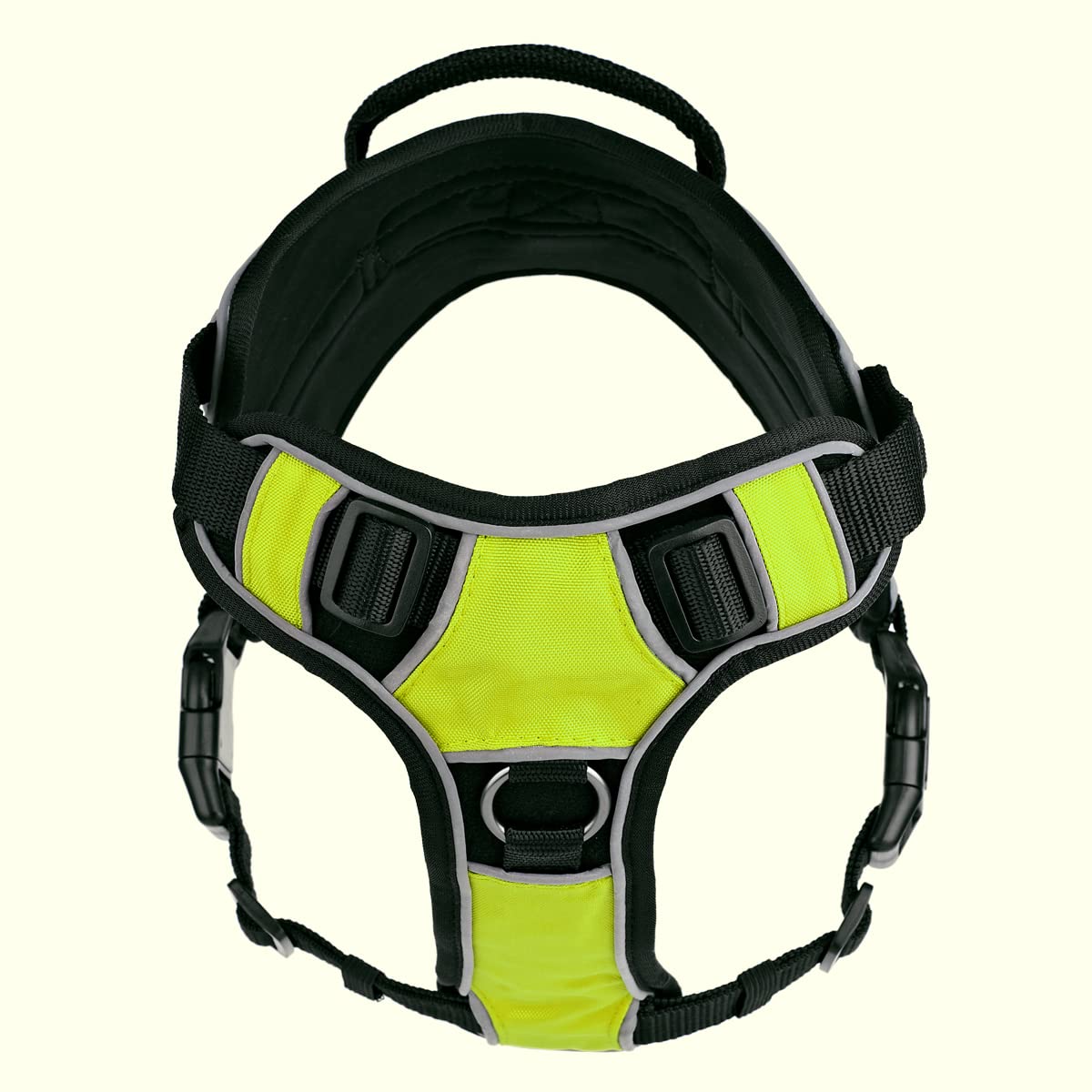 No-Pull Dog Harness with Reflective Patches & Quick Release Buckles - Comfortable Training Vest for Medium Dogs (21-25 inches) - Perfect for Walking, Running & Outdoor Adventures - Green