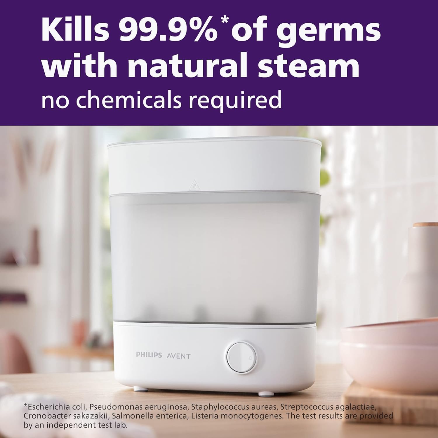 Philips AVENT Advanced Electric Steam Sterilizer SCF291/00 - Baby Bottle Sterilizer for Breast Pump Parts & Pacifiers | Safe & Fast Sanitizing for Newborn Essentials