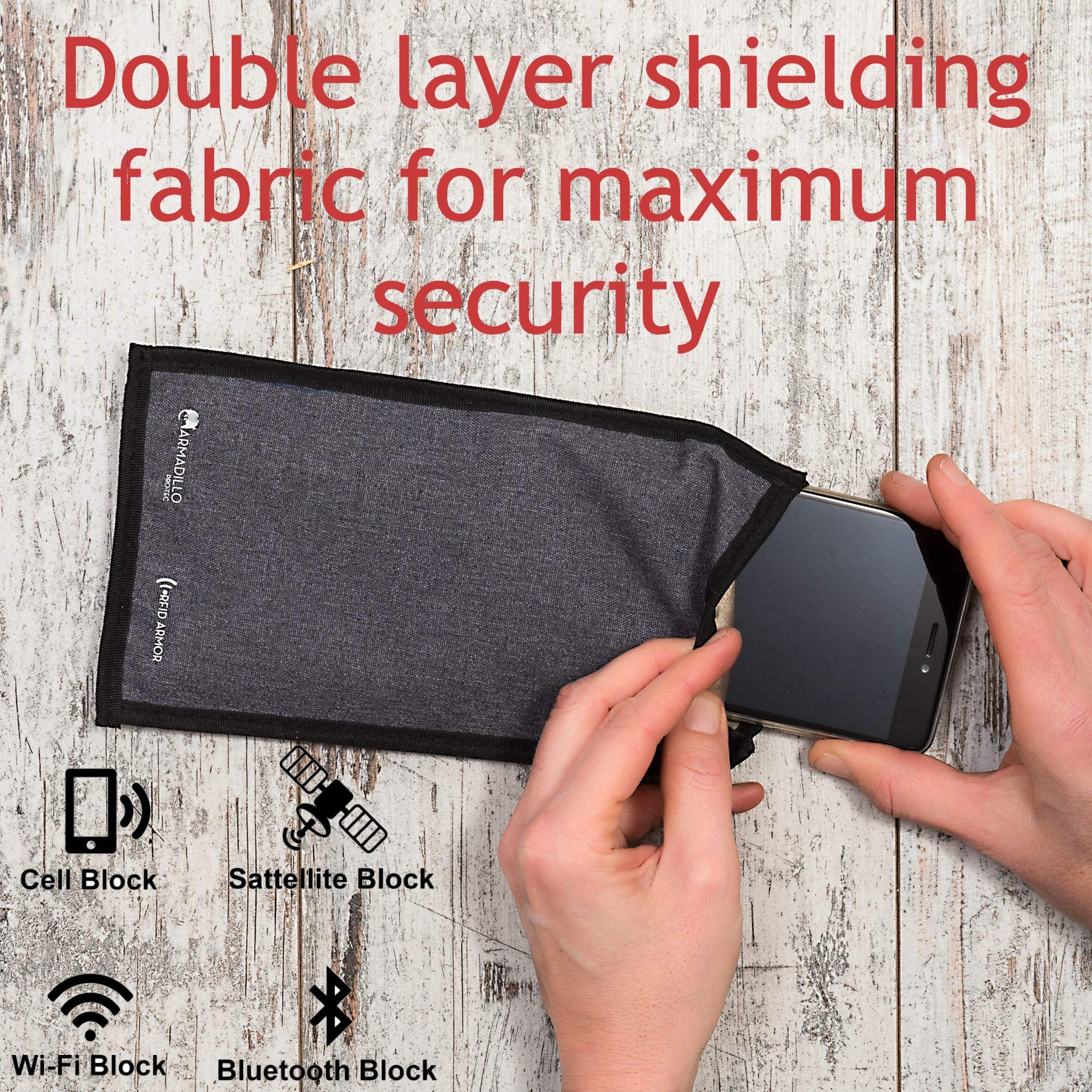Faraday Bag for Cell Phone & Key Fob - RFID Signal Blocking Pouch for Anti-Tracking, Anti-Hacking & Theft Protection - Secure Your Devices at Home, Travel or Public Places