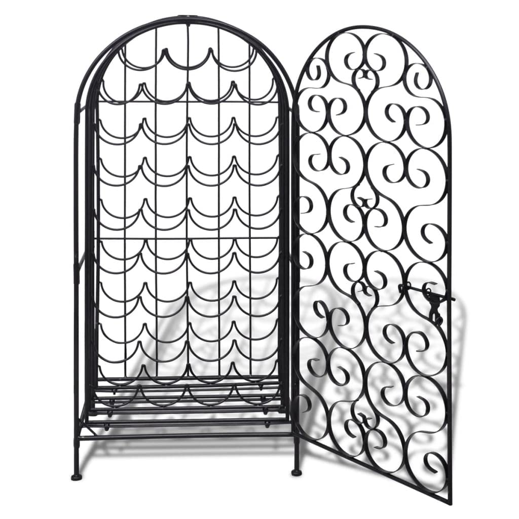 Premium Metal Wine Rack for 35 Bottles - Sturdy & Space-Saving Wine Storage Solution for Home, Kitchen, Bar, or Restaurant Use