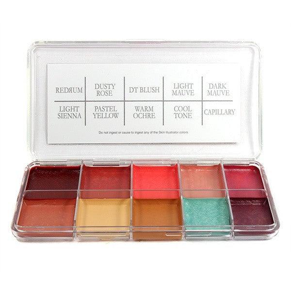 Professional Skin Illustrator Complexion Palette for Makeup Artists - Perfect for Contouring, Highlighting & Airbrush Effects - Ideal for Halloween, SFX & Beauty Makeup