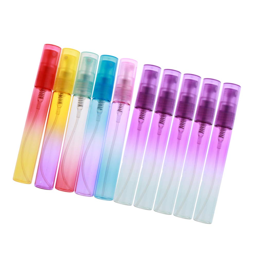 Beaupretty 10-Pack Fine Mist Spray Bottles - Refillable Travel Cosmetic Spray Bottles with Storage Rack for Hair, Face, Skincare & Cleaning Solutions | Perfect for Salon, Home & Travel Use