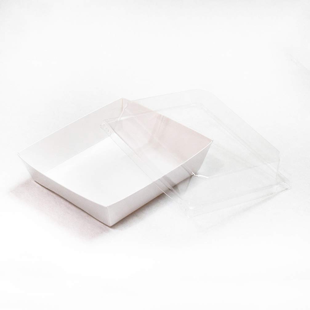 Hemoton 50-Pack Clear Disposable Food Storage Containers with Lids - Perfect for Sandwiches, Cupcakes, Sushi & Party Favors | BPA-Free, Leak-Proof & Microwave Safe