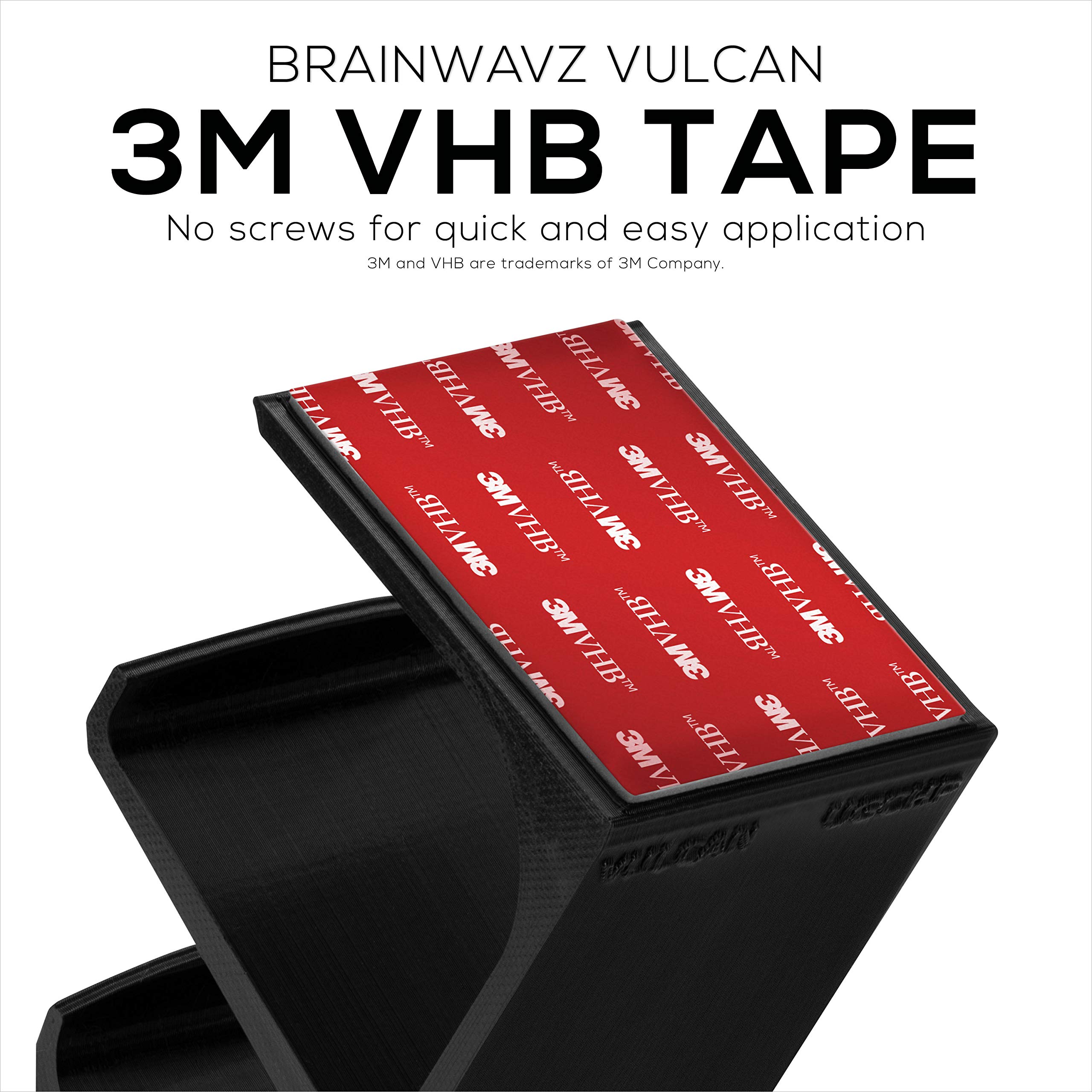 BRAINWAVZ VULCAN Under Desk Gaming Controller & Headphone Holder Stand - Compatible with Xbox One, PS4, PS5, Nintendo Switch, PC, DualShock, SteelSeries & Steam - Perfect for Organized Gaming Setup & Cable Management