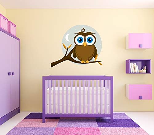 Cute Owl Bird Nursery Wall Decal - Kids Room Vinyl Sticker, Car Mural Art Decor LP7357 | Perfect for Baby Rooms, Playrooms & Vehicle Interior Decoration