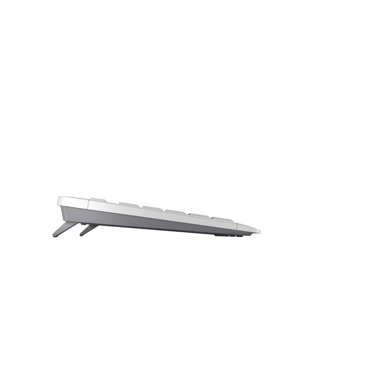 Wireless Keyboard and Mouse Combo - CHERRY Stream Desktop Rechargeable Set (White) | Ergonomic for Office, Home & Gaming Use