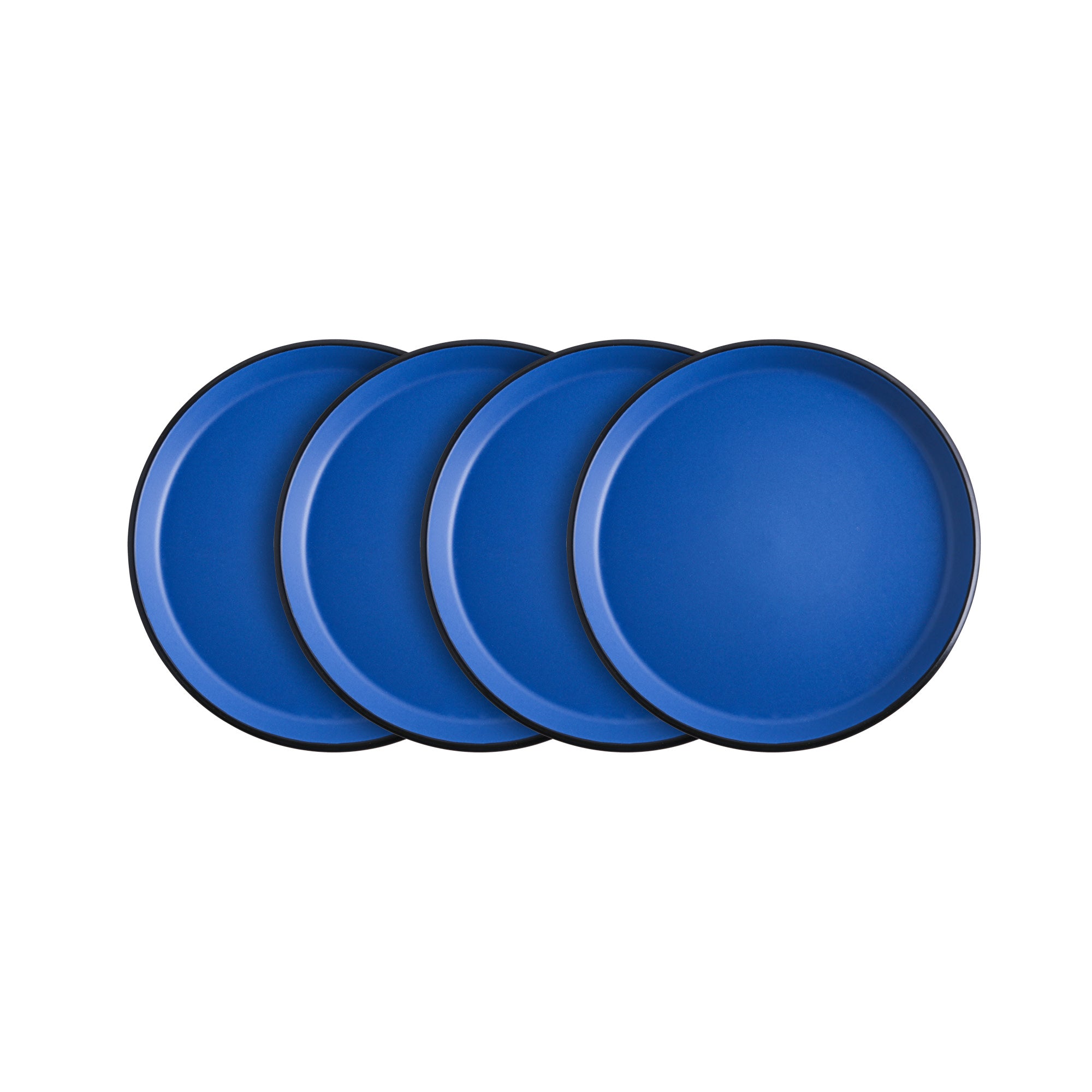 Albie Stoneware Salad Plate - Blue and Black Ceramic Dinnerware for Restaurants, Home Dining & Party Serving - Durable & Stylish Dish Set