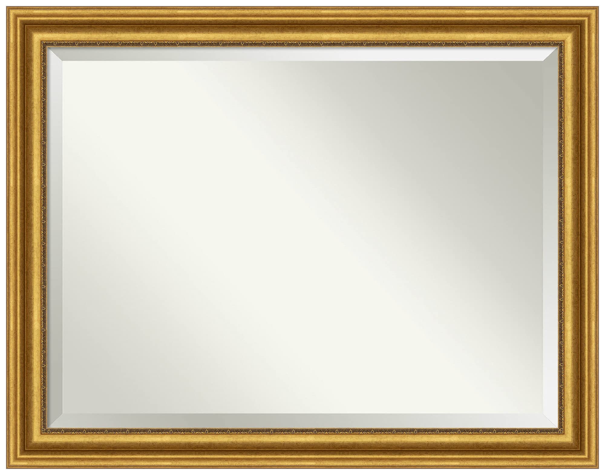 Amanti Art Gold Bathroom Mirror for Over Sink - 36x46 Inch Large Rectangular Vanity Mirror with Traditional Frame, Beveled Edge - Horizontal & Vertical Hanging - Bathroom Wall Decor - Made in USA (Perfect for Powder Rooms, Master Baths & Vintage Home Decor)