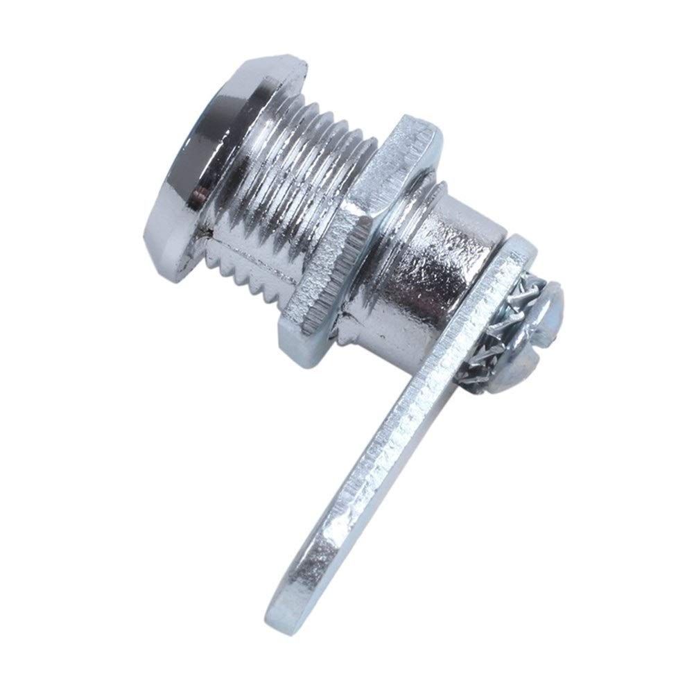16MM Cam Lock with 2 Keys - Secure Drawer, Arcade Cabinet, Mailbox & File Cabinet - Silver Finish | Ideal for Office, Home & School Storage Solutions