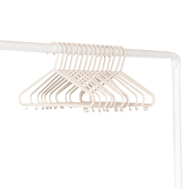 3 Sprouts Wheat Straw Hangers - 15 Pack Speckled Cream | Eco-Friendly Kids' Closet Organizer for Nursery & Toddler Room Storage