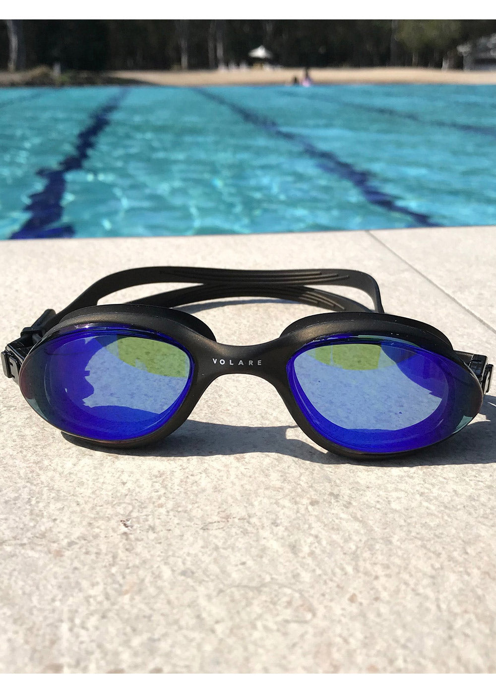 Volare Noosa Swim Goggles - Anti-Fog UV Protection for Competitive Swimming & Training - Perfect for Pool, Open Water & Triathlon Use