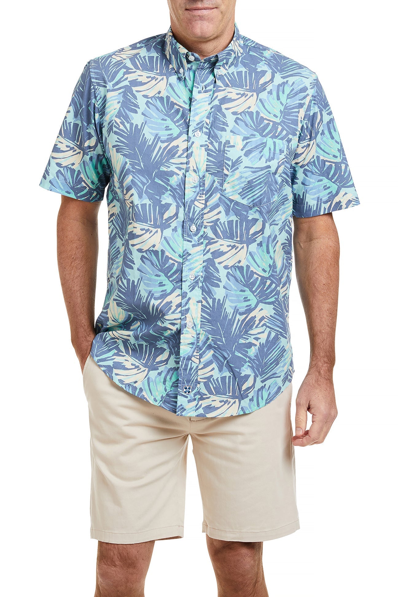 Chase Short Sleeve Leeward Print T-Shirt for Men - Casual Summer Tee for Beach, Travel & Outdoor Activities