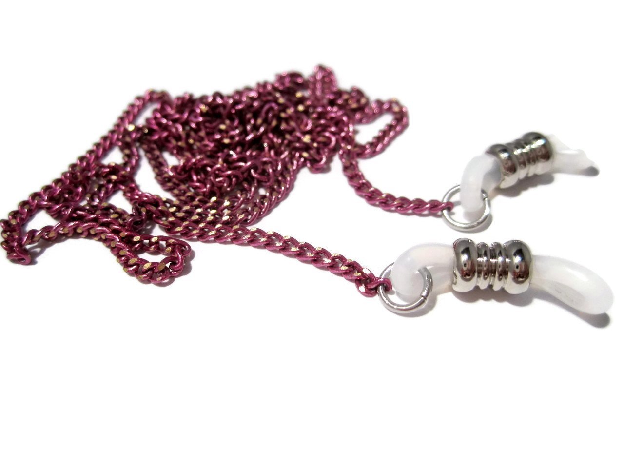 Purple Orchid Eyeglass Necklace with Chain - Stylish Glasses Holder for Women & Men - Perfect for Reading, Driving, and Everyday Use