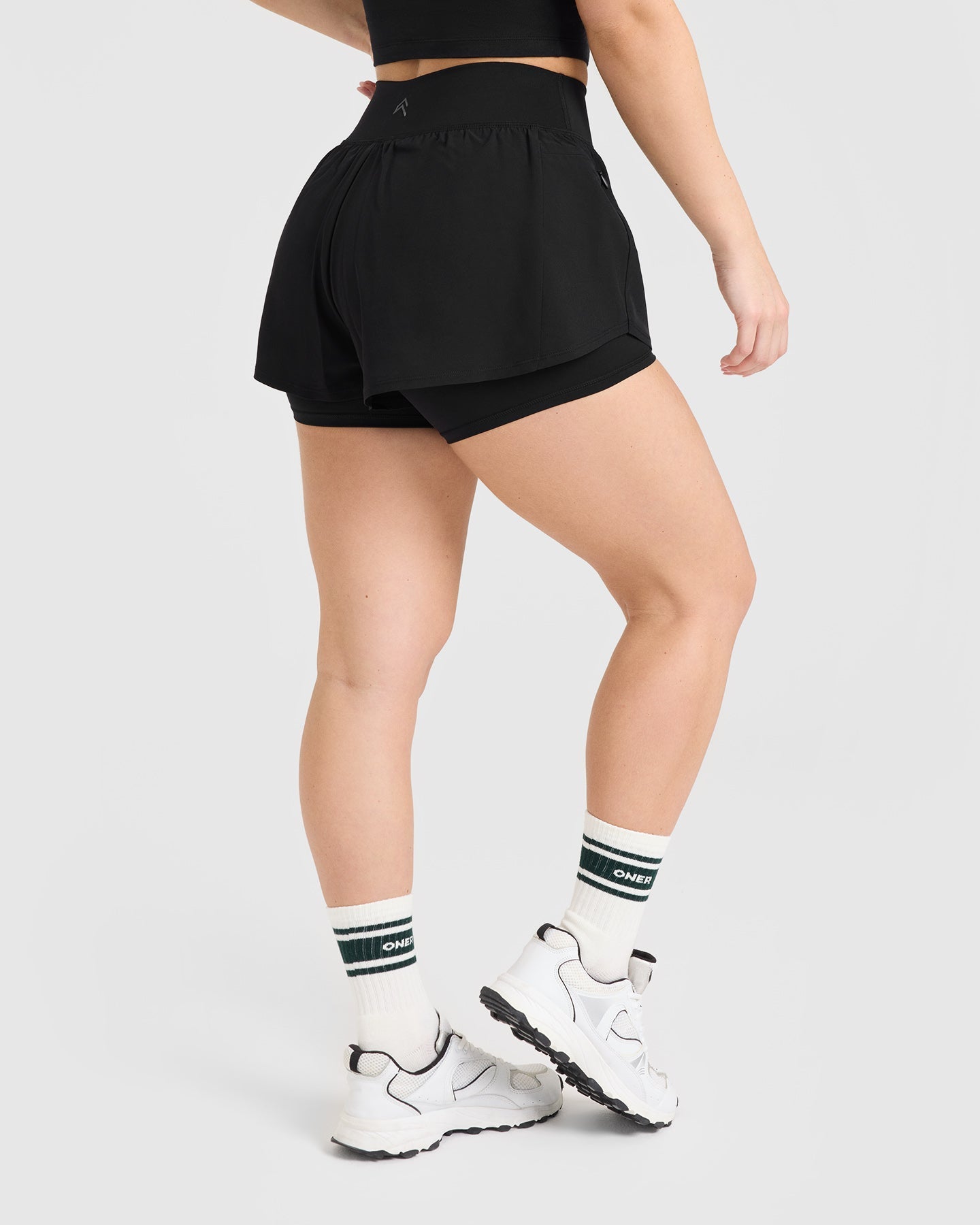 Unisex Double Layer Workout Shorts for Men & Women | 5-Inch Inseam | Breathable & Quick-Dry | Black | Perfect for Gym, Running & Yoga