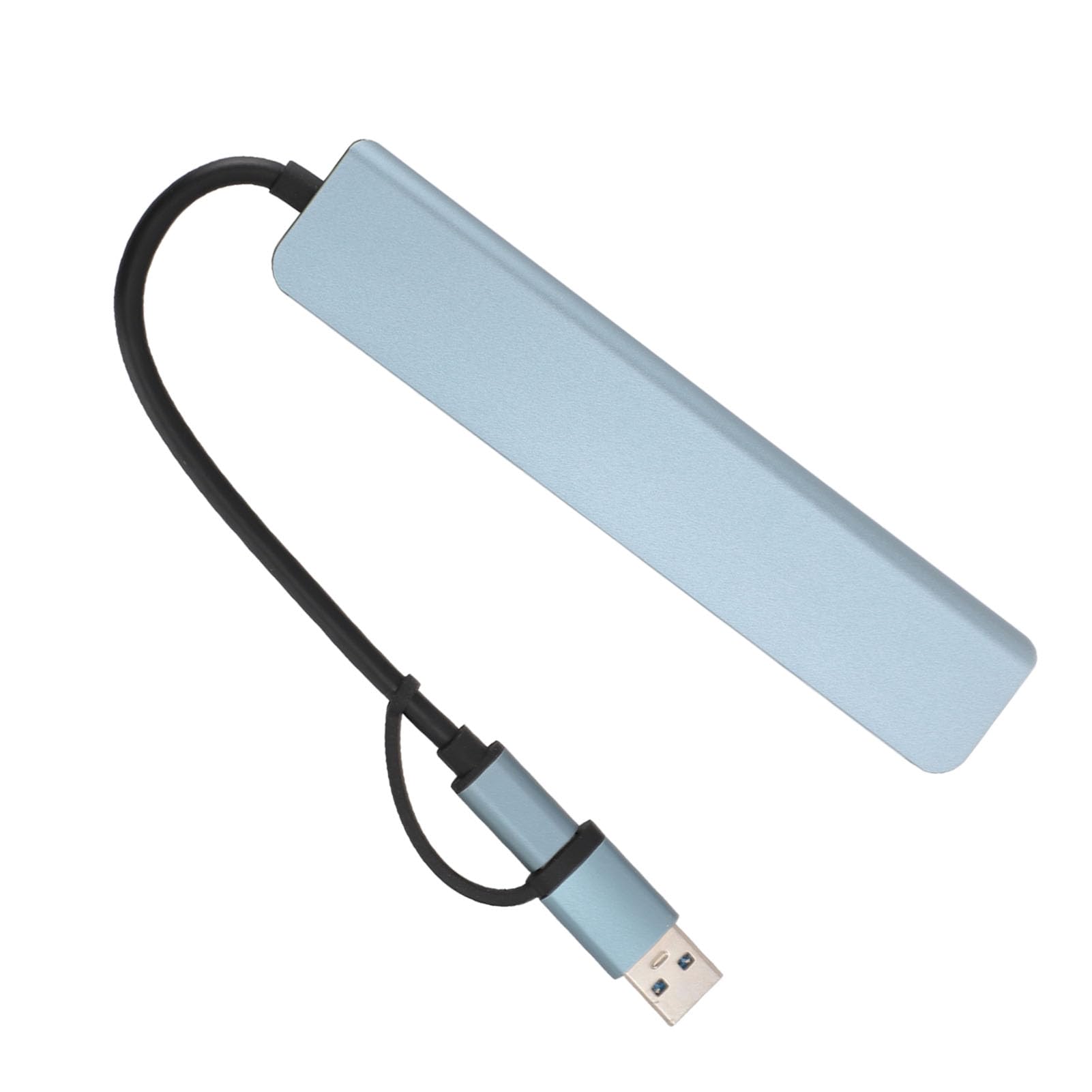 Premium Aluminum Alloy USB Hub with Multiple Ports - High-Speed Data Transfer & Audio Support for Laptop, PC, Mac - Perfect for Home Office, Gaming & Multimedia Setup