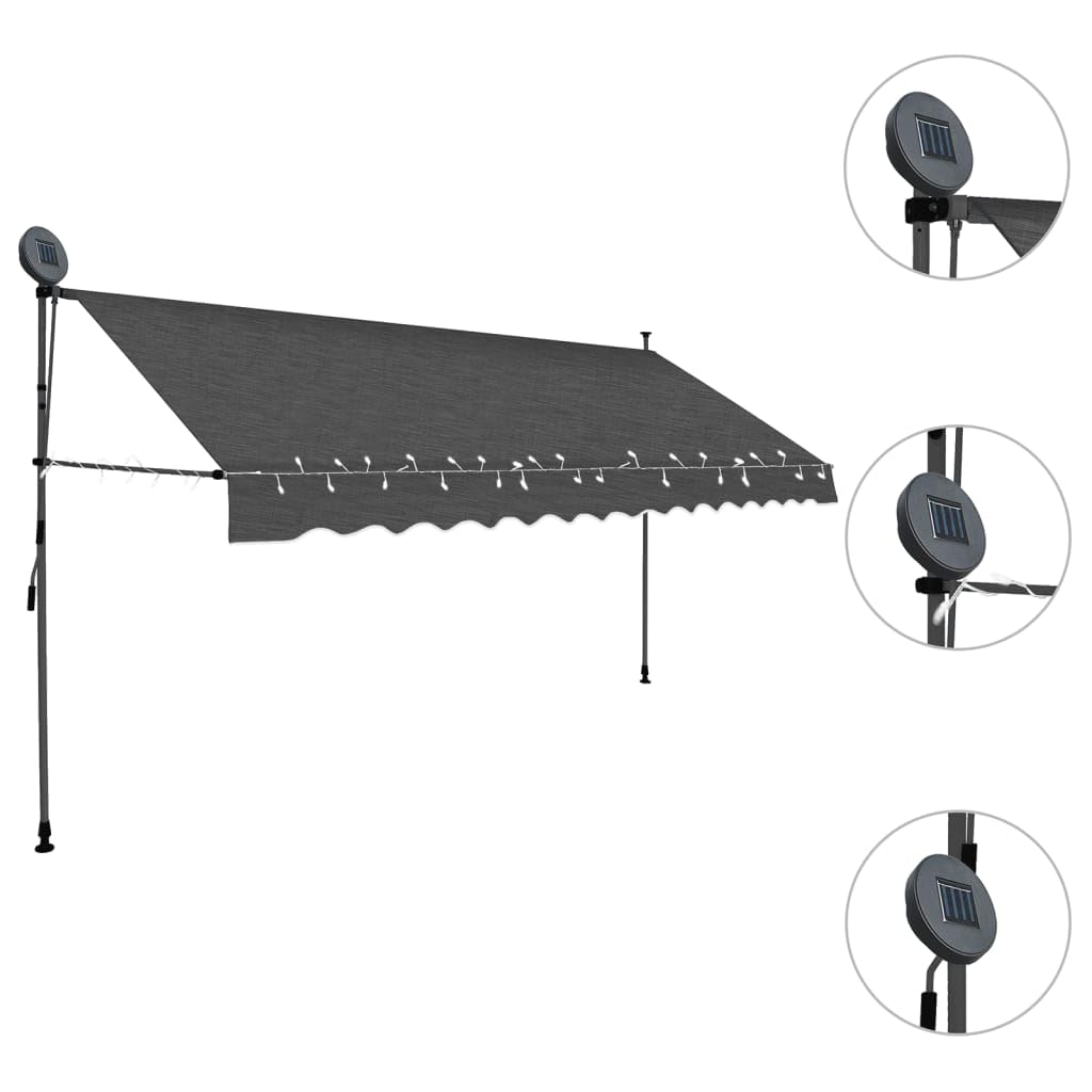 Best Retractable Patio Awning with LED Lights - 98.4