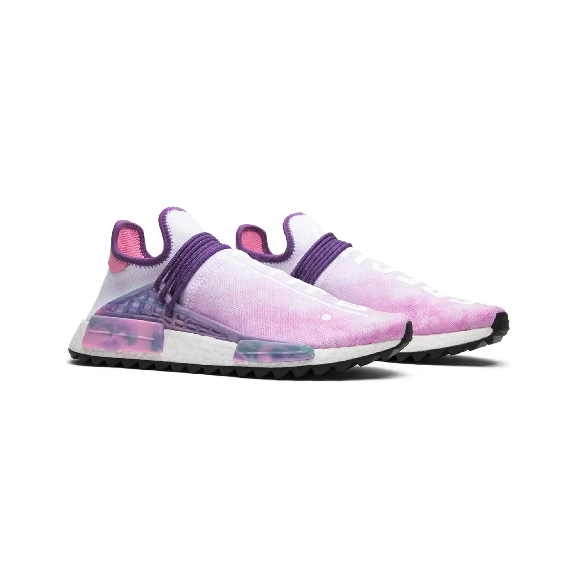 Adidas NMD x HU Pharrell Human Race Holi Festival Sneakers 'Pink Glow' (2018) - Limited Edition Running Shoes for Men, Comfortable Streetwear & Gym Workouts