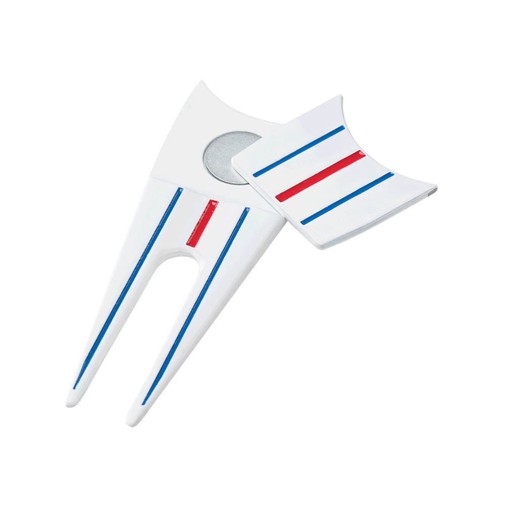 Callaway Triple Track Single Prong Divot Tool - Golf Ball Marker & Alignment Aid for Improved Putting Accuracy | Perfect for Golf Course & Practice Greens
