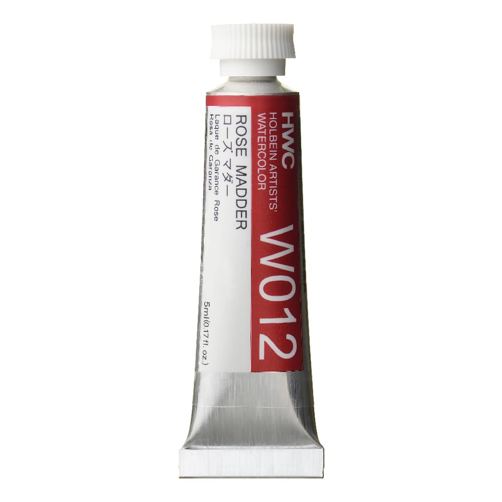 Holbein Artists Watercolor Paint - Rose Madder 5ml Tube | Professional Grade Watercolor for Artists & Illustrators | Perfect for Painting, Sketching & Mixed Media Art