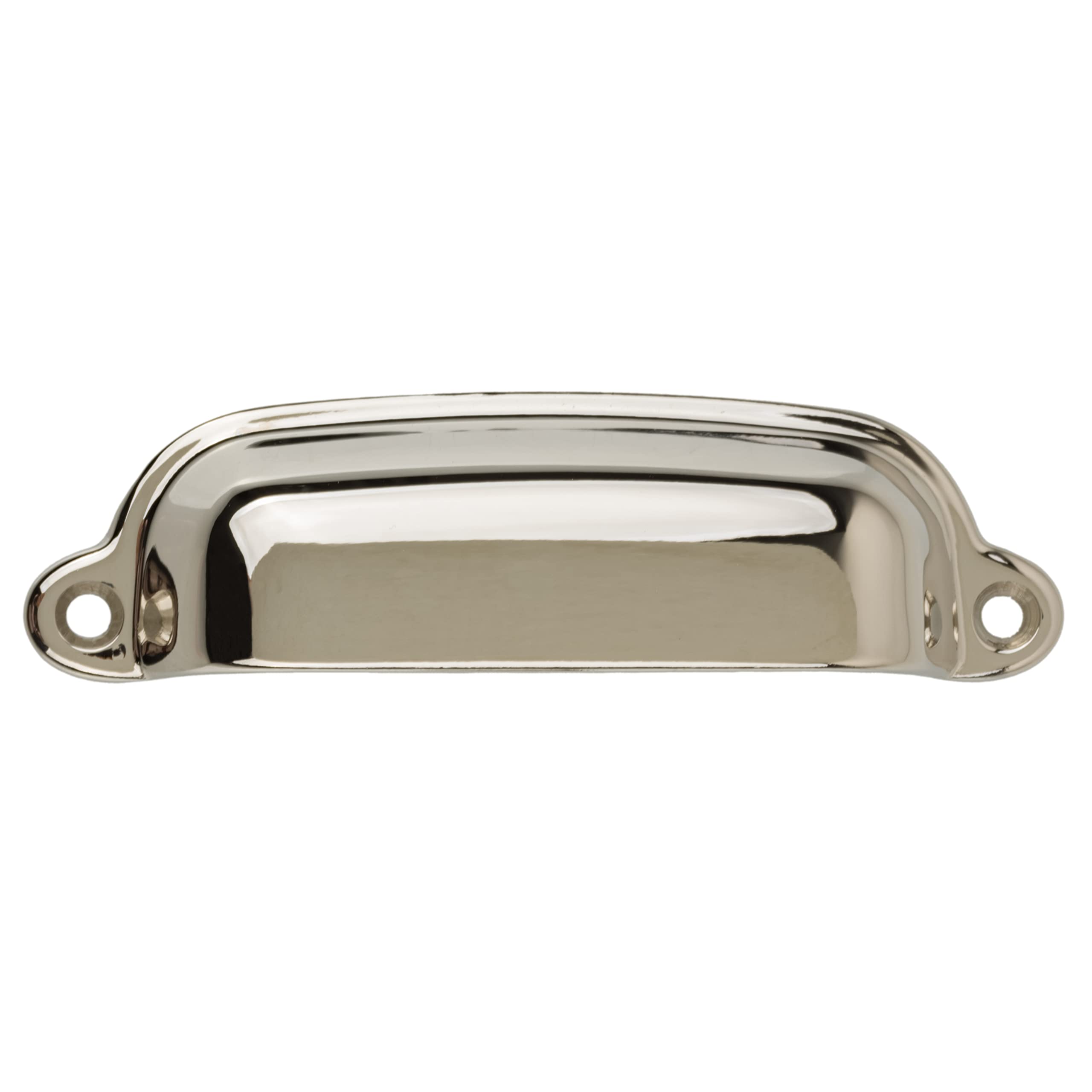 Vintage Nickel Plated Drawer Bin Pull - 3 3/8