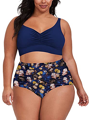 Plus Size High Waisted Bikini Set - Tummy Control Swimwear for Women | Beach & Pool