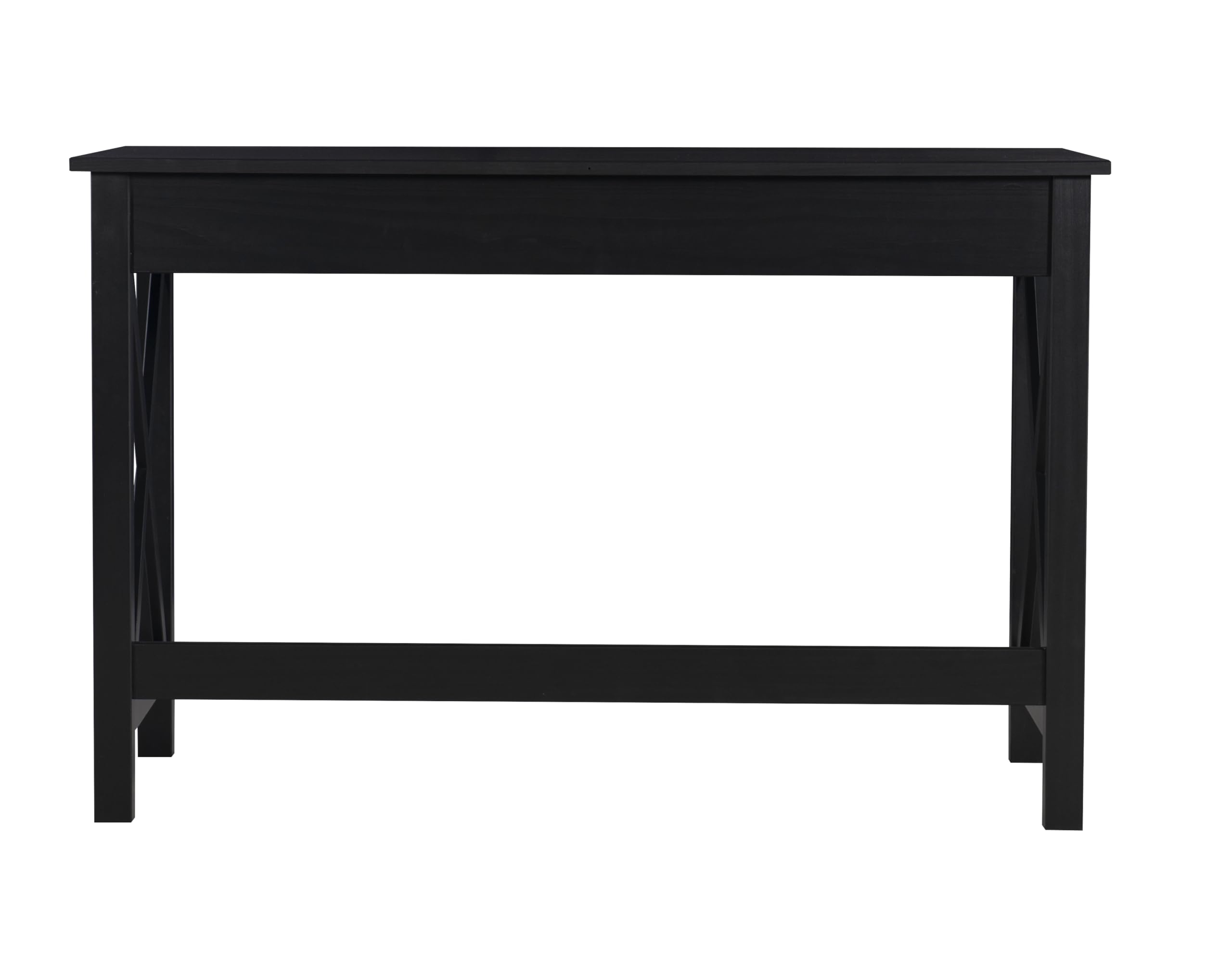 Linon Home Decor Nelson Laptop Desk - Black Modern Writing Desk for Home Office, Study & Workspace - Perfect for Small Spaces, Dorm Rooms & Bedside Use