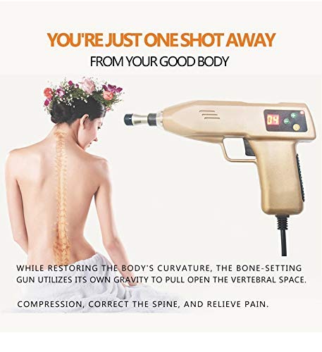 Professional 720N Chiropractic Adjusting Tool - Electric Impulse Massage Gun with Magnetic Therapy for Pain Relief & Muscle Recovery | Portable Deep Tissue Massager for Athletes, Chiropractors & Home Use (Golden)