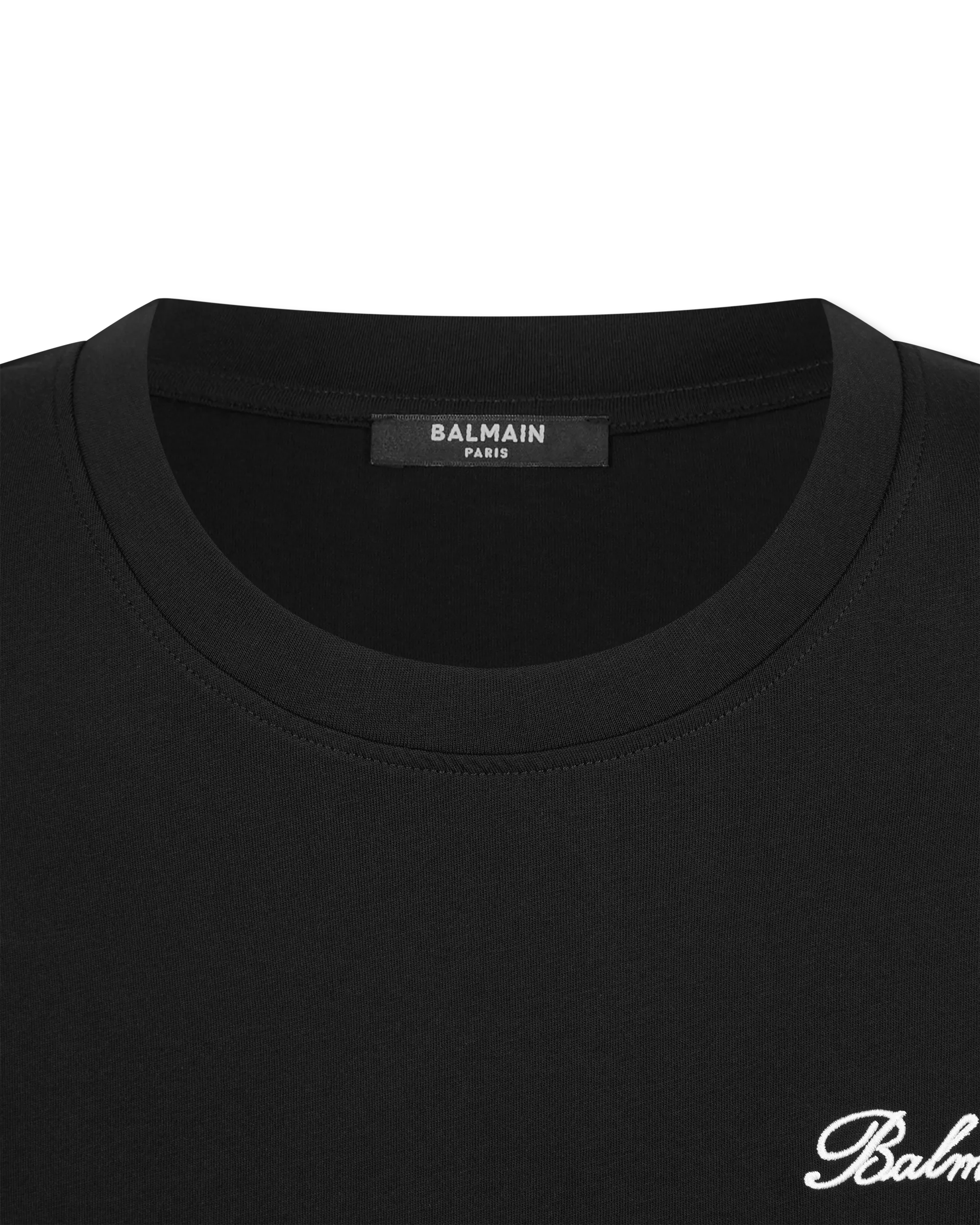 Balmain Signature Embroidered Loose Fit T-Shirt for Men - Stylish Casual Wear for Street Fashion & Everyday Outfits