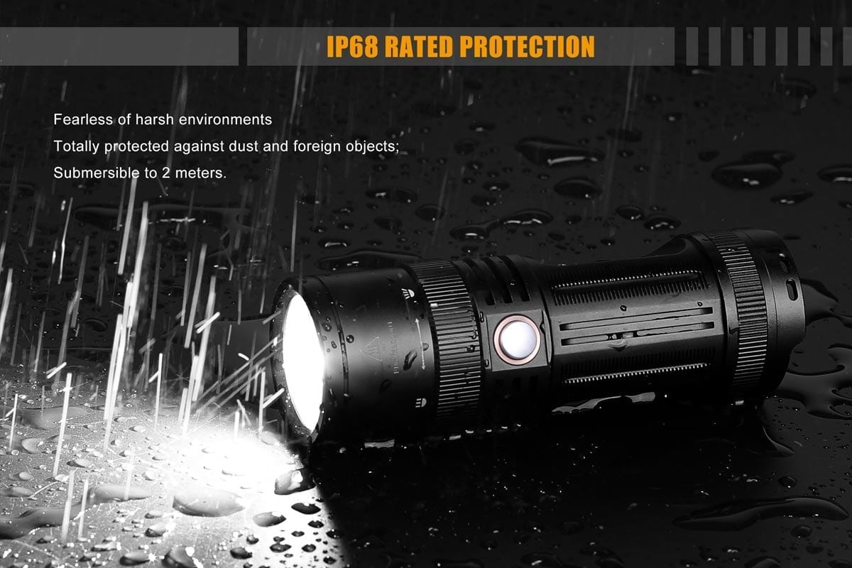 Fenix FD45 High-Power Focus Flashlight - 1000 Lumens, Rechargeable, Waterproof - Ideal for Camping, Hiking, and Emergency Use