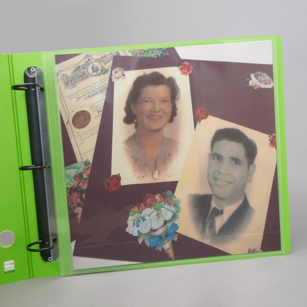 Acid-Free 12x12 Scrapbook Page Protectors - 100 Heavyweight Non-Flimsy Sheets (4 Packs) for Post Bound & 3-Ring Photo Albums | Perfect for Archival Storage, Memory Keeping, and Crafting Projects by Keepfiling