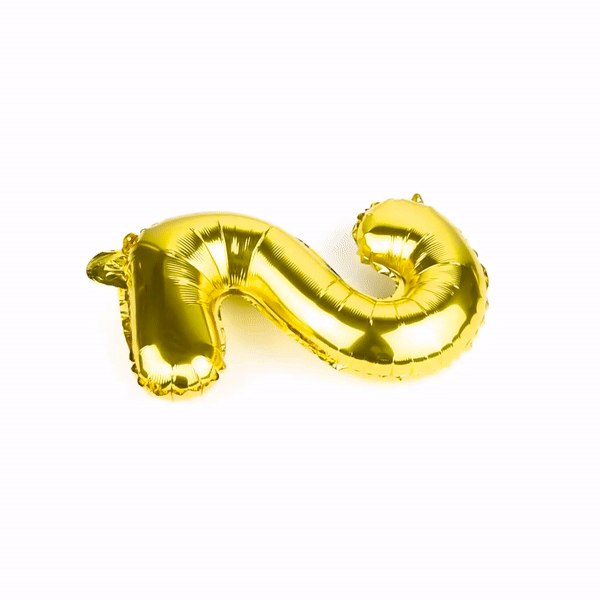 Balloonify Gold Mylar Number 2 Balloon - 16 Inch - 1 Count Box - Perfect for Birthday Parties, Anniversaries & Baby Showers