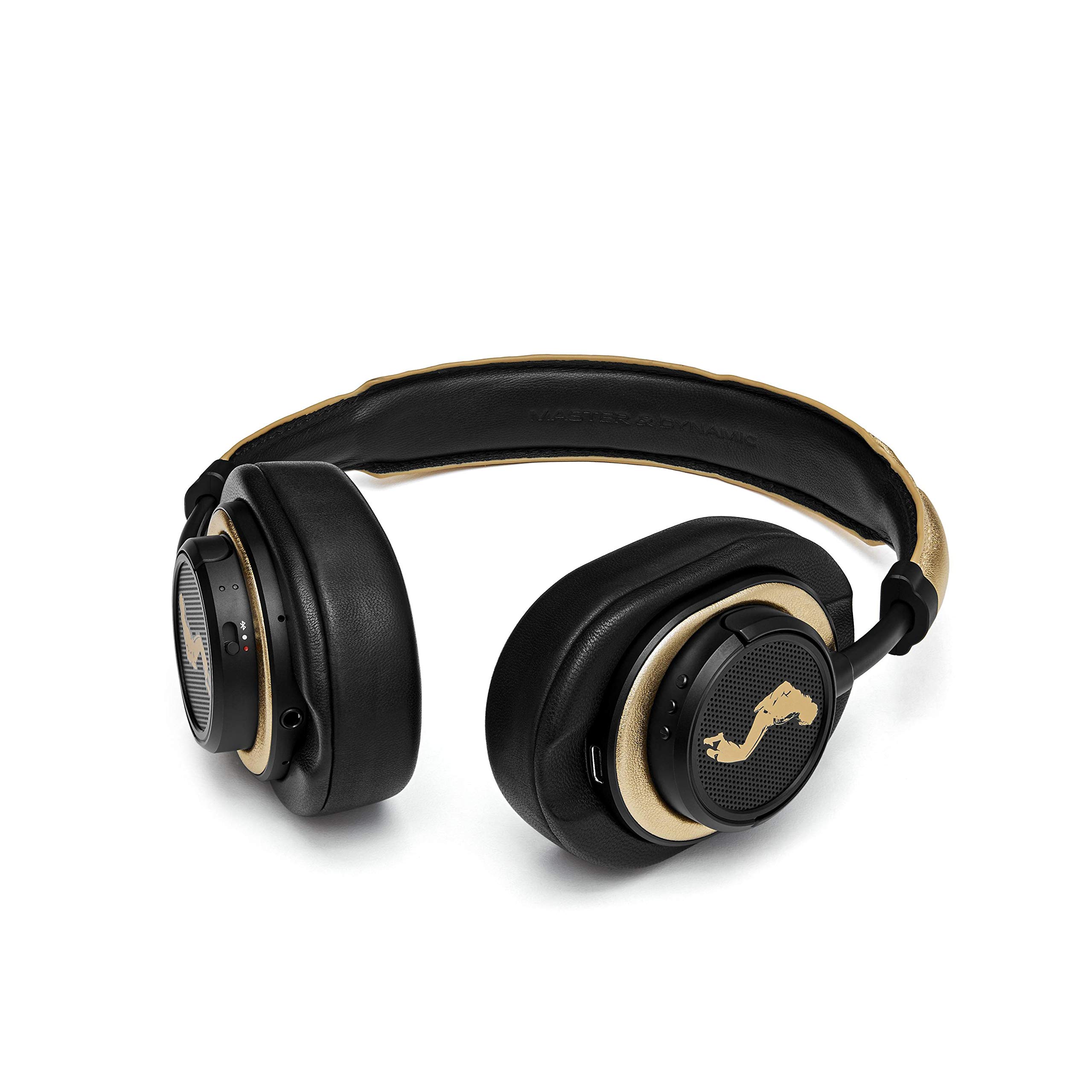 Master & Dynamic MW50+ Wireless Bluetooth Headphones with 40mm Beryllium Driver - 2-in-1 Convertible Over-Ear to On-Ear Design - Michael Jackson Limited Edition (Black/Gold) - Perfect for Travel, Workouts & Music Lovers