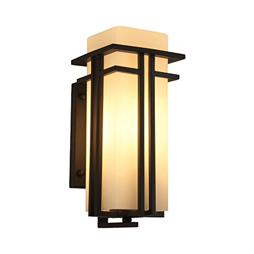 LYX Outdoor Wall Lamp - Wrought Iron Garden Light with Waterproof Design, E27 Base, Creative Balcony Lighting (21x17x39cm) - Perfect for Patio, Porch, and Backyard Decor