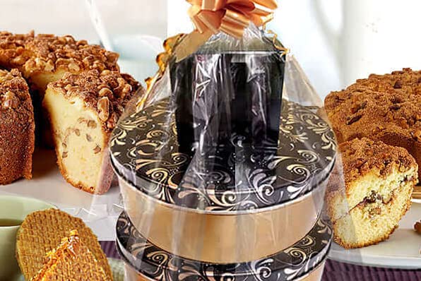 Delicious Coffee Cakes & Cookies Gift Tower - Assorted Gourmet Baked Goods for Holidays, Parties & Corporate Gifting - Perfect for Christmas, Birthdays & Office Treats