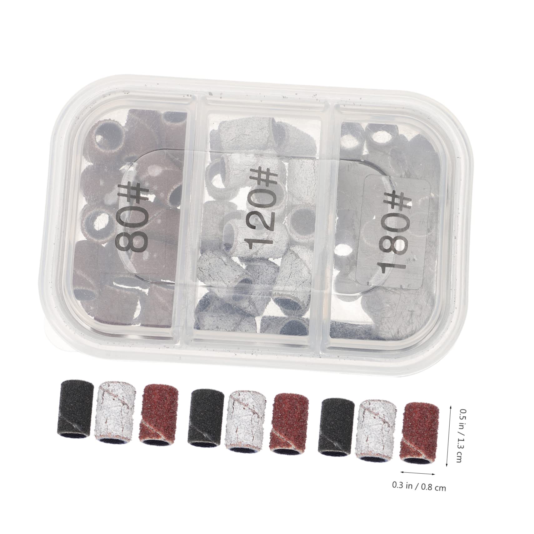 Beavorty Nail Sanding Bands for Drill - 120 Grit Nail Drill Sanding Bands for Manicure & Pedicure - Easy to Install Grinding Tool for Professional & Home Nail Care - Perfect for Acrylic, Gel & Natural Nails