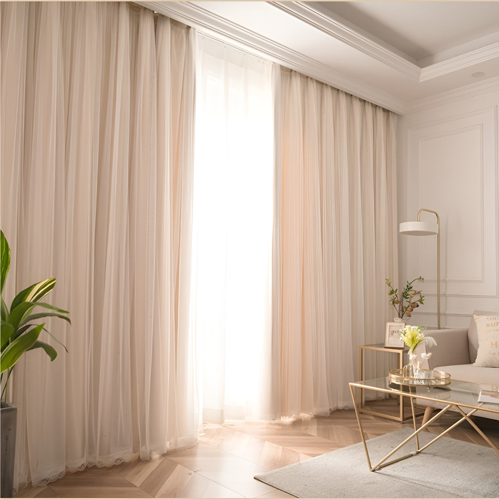 Oakley Two Layer Solid Blackout Curtains for Bedroom - Custom Room Darkening Window Treatment for Better Sleep & Privacy