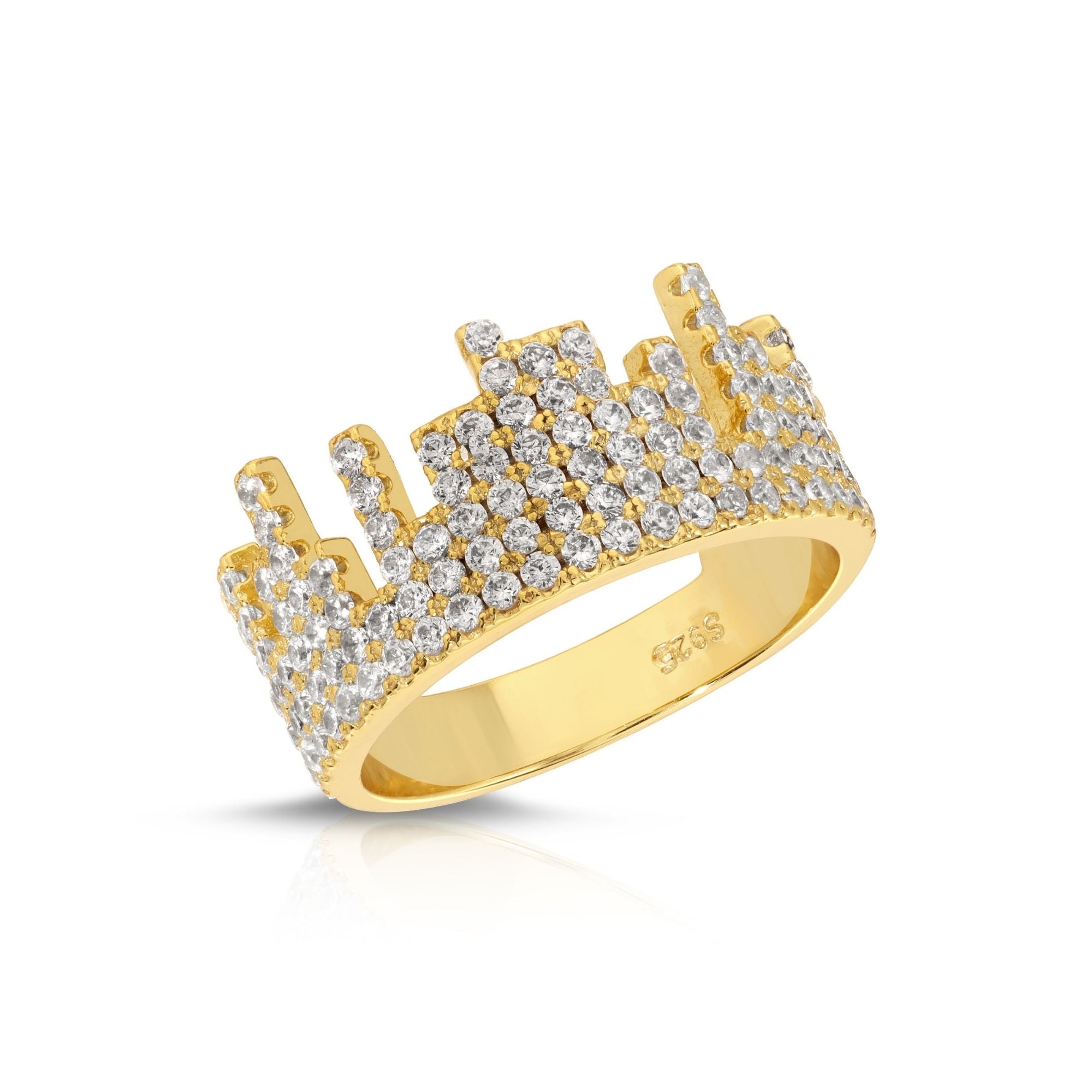 New York Ring for Women - Elegant Sterling Silver Band with Cubic Zirconia - Perfect for Engagements, Anniversaries & Everyday Wear
