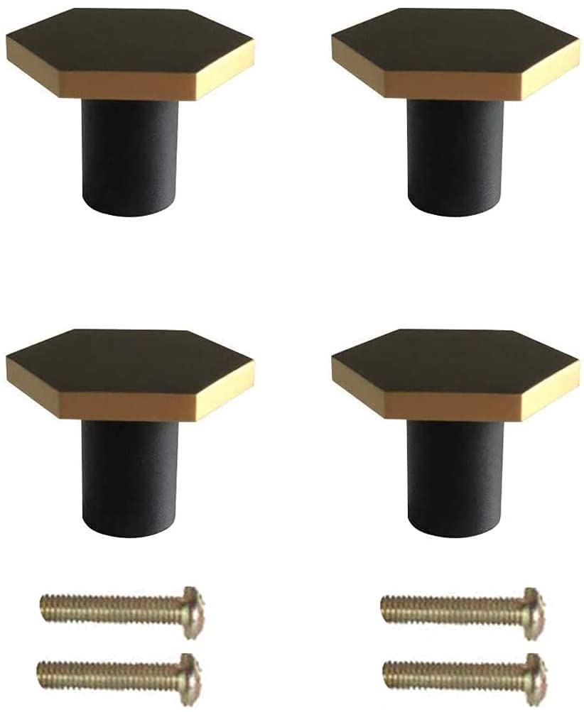 4-Pack Matte Black Zinc Alloy Cabinet Knobs & Drawer Handles - Round Furniture Hardware for Cupboard, Wardrobe, Kitchen, Bathroom & Home Decor (4 Pcs) - Durable & Stylish Upgrade for Cabinets & Doors