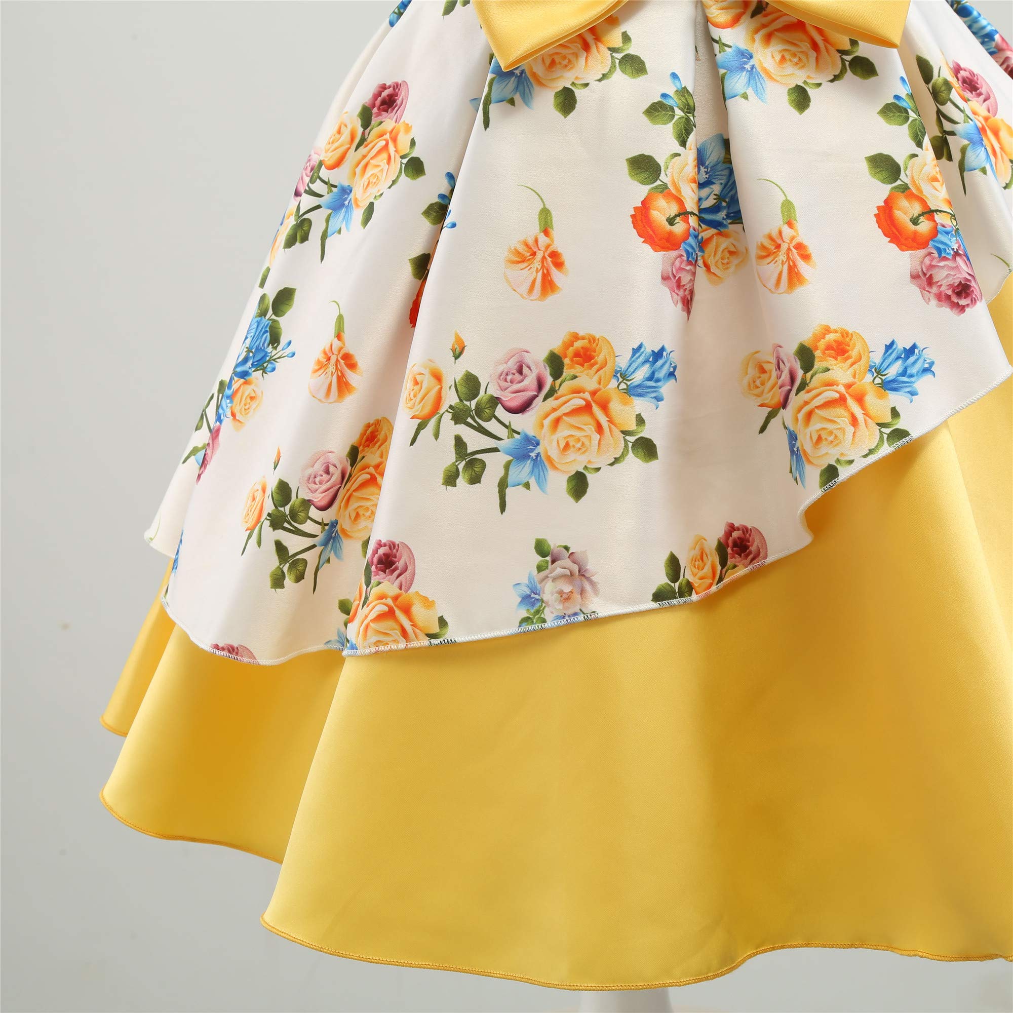 AIMJCHLD Girls Flower Dress for Ages 2-9 Years | Formal Party Dresses for Special Occasions | Perfect for Birthday Parties, Weddings & Holiday Celebrations